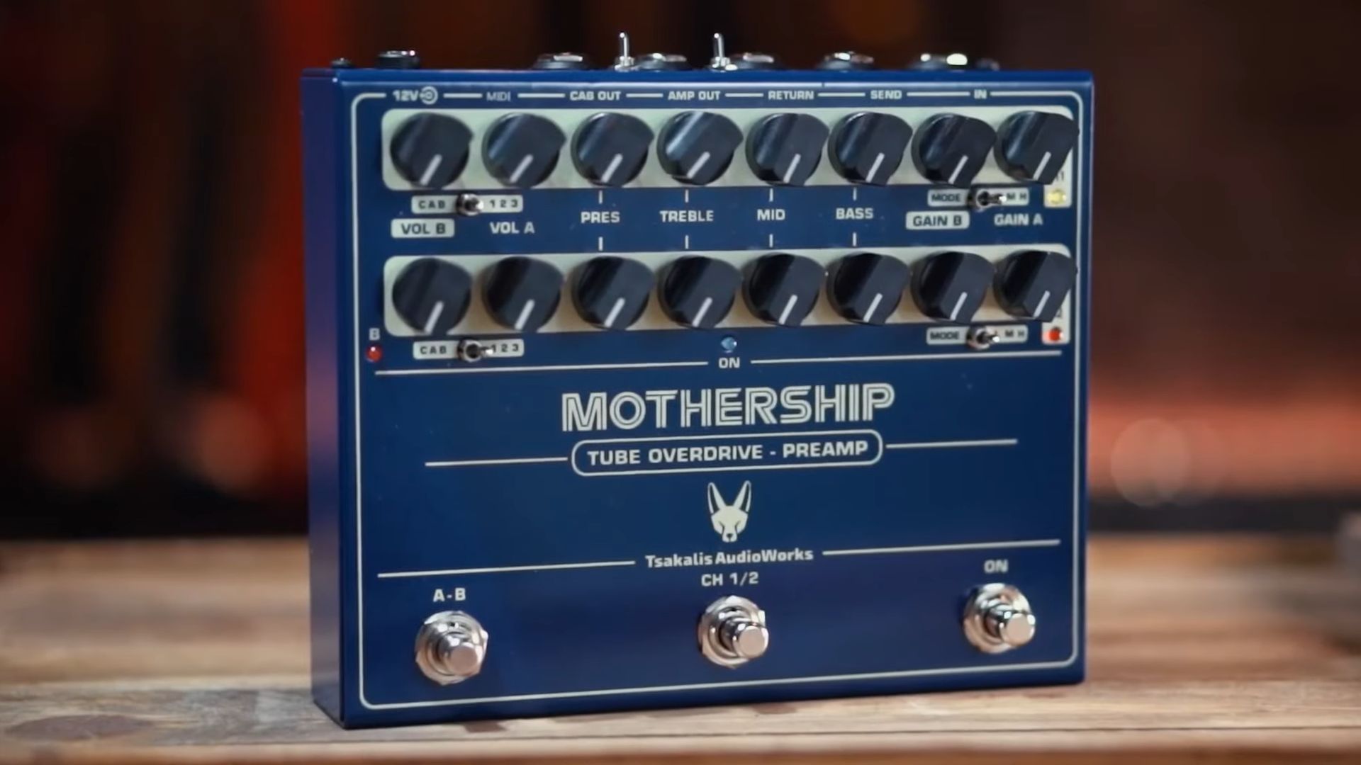 “The supreme amp-in-a-box pedal”? Tsakalis AudioWorks’ tube-loaded Mothership merges analog warmth with highly configurable cab sims in a single tube overdrive/preamp pedal