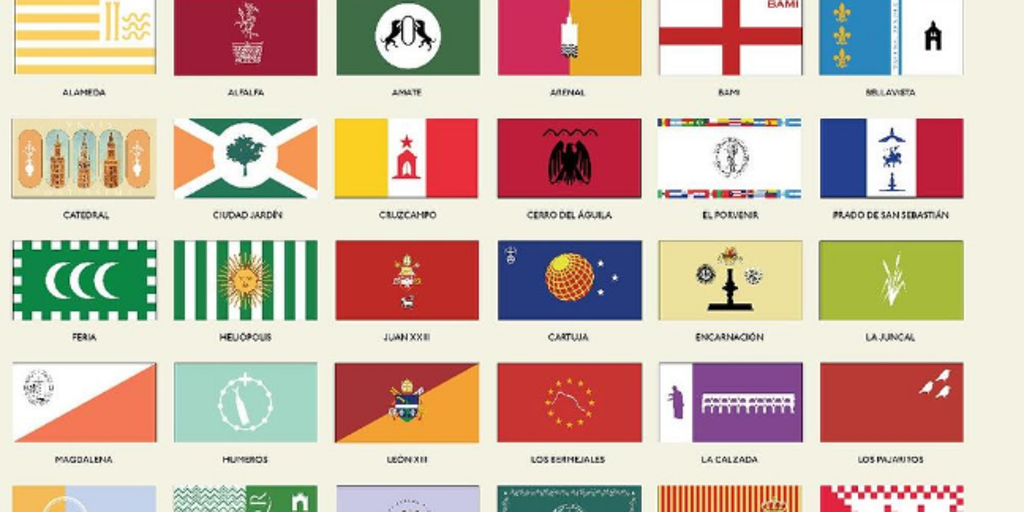 Así serían las banderas de los barrios de Sevilla