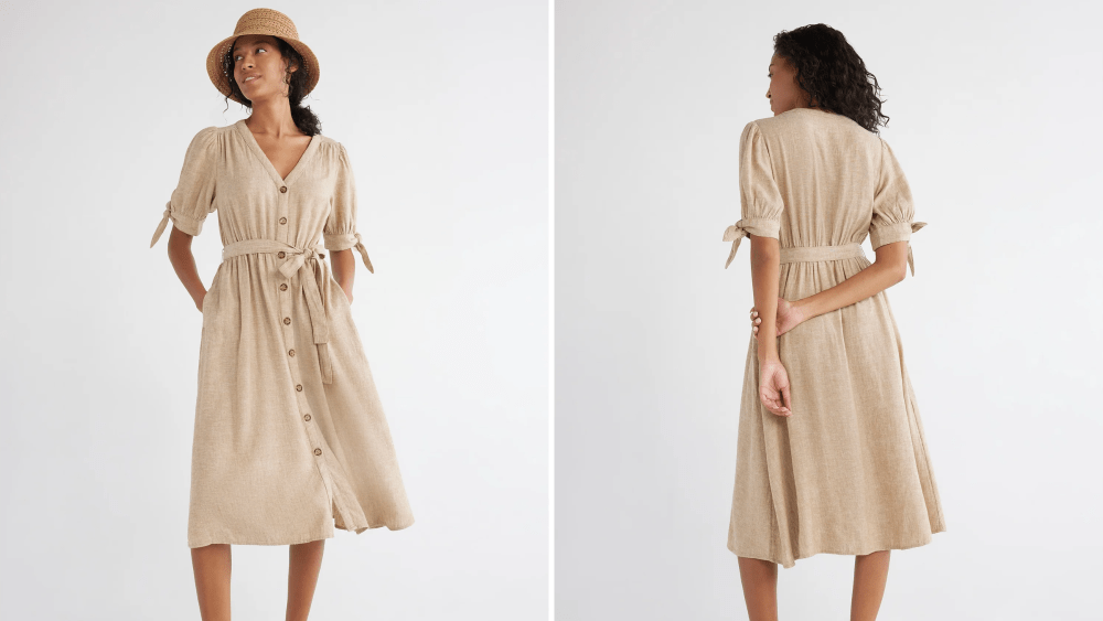 Chase Into This Linen Midi Costume for Errands and Every little thing Else
