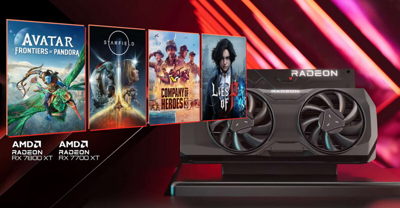AMD подарит до двух игр покупателям видеокарт Radeon RX 7800 XT и RX 7700 XT